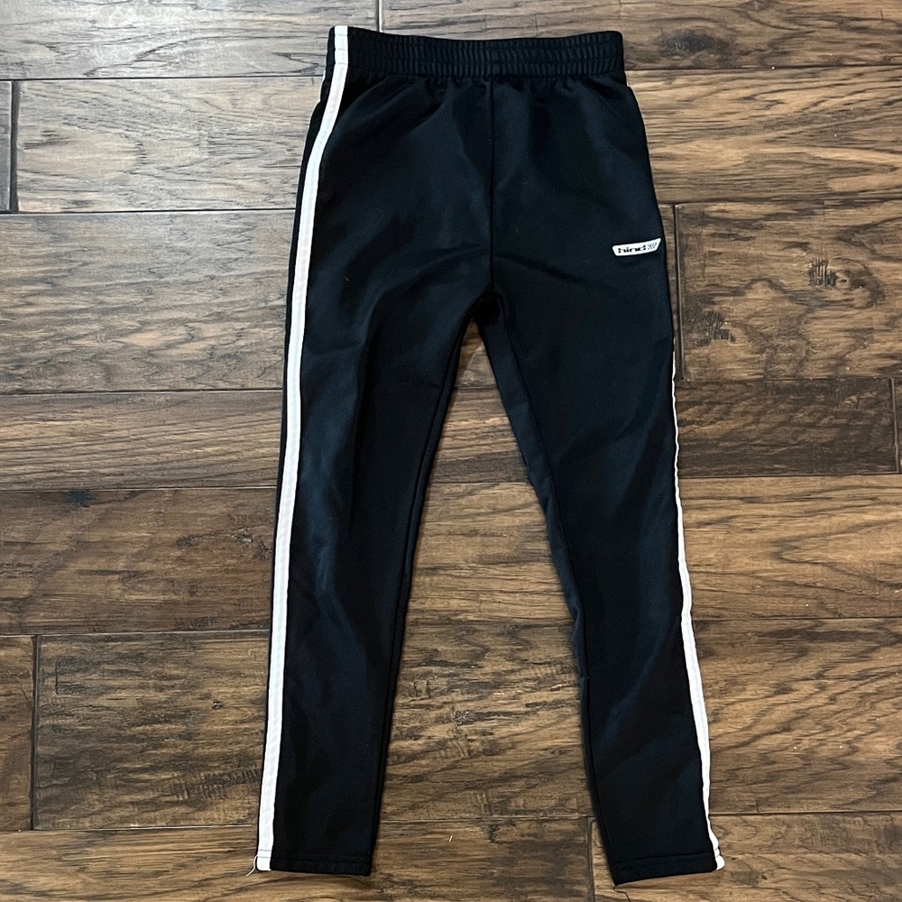 Hind Black Joggers with White Stripes